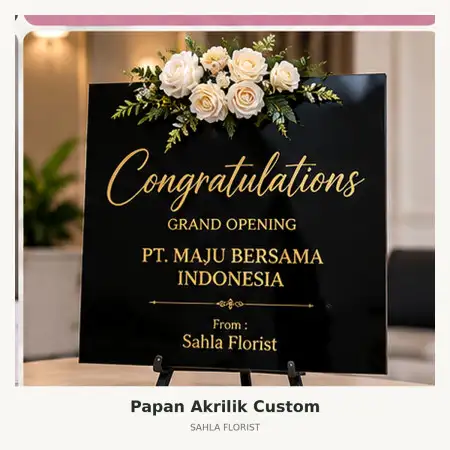 Papan Bunga Akrilik Tikala